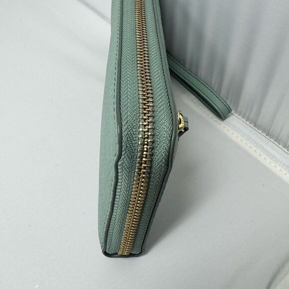 Fossil Sydny Large Zip Clutch Wallet Seaglass   NWT - Picture 3 of 8